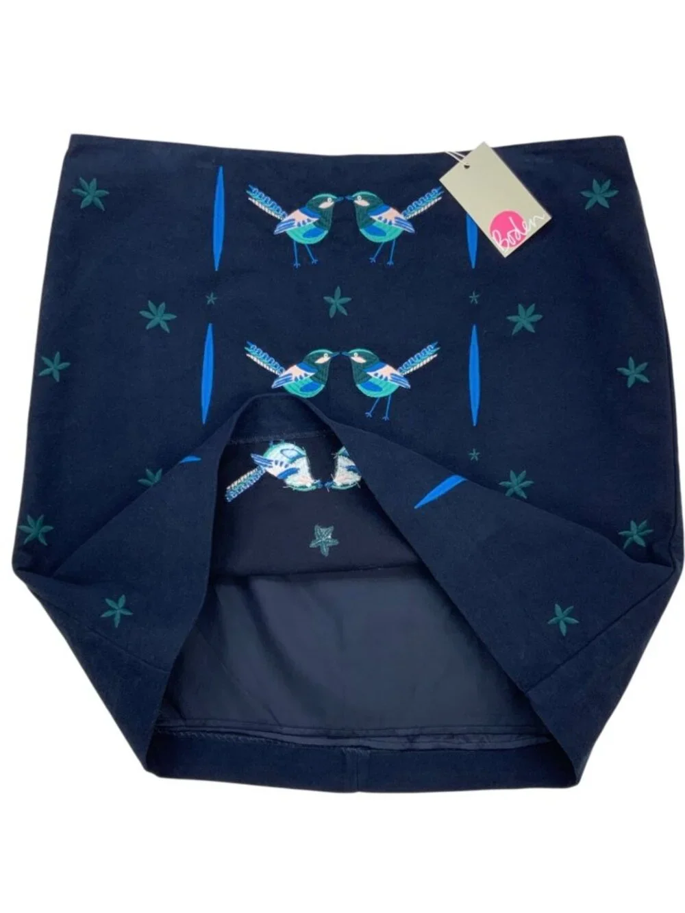 Boden Tilda Embroidered Skirt 14 Blue Bird Design - Picture 10 of 12